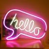 Hello Neon Led Sign Shop Bar Restaurant Hotel KTV Decor Light Neon Bedroom Wall Kitchen Personalized Night Light Home Decor USB
