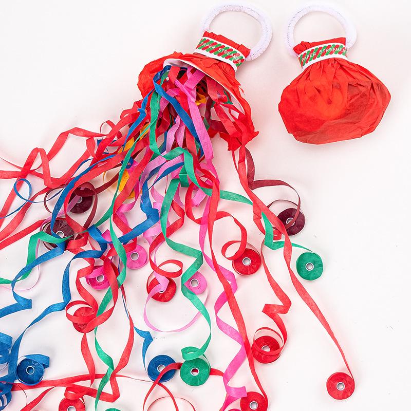 Hand-Thrown Colored Ribbon Streamers: Festival and Wedding Party Props