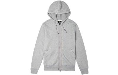 Converse Sweatshirts Unisex Gray Hooded Moderate Cardigan 10019463-A10