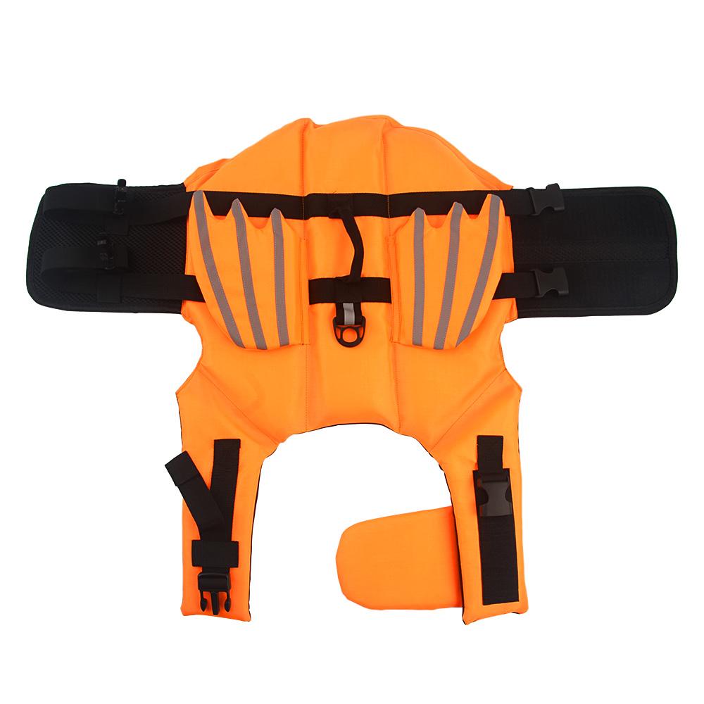 

Dog Life Vest Jacket Reflective Puppy Swim Clothes Beach Swimming Pool Pet Vest for Small Big Dogs XS chest 36-42cm помаранчевий