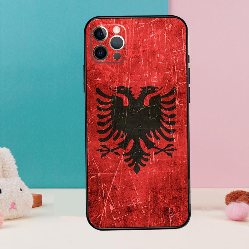 Albanian Flag Phone Case For iPhone 17 Air 16 14 13 12 11 15 Pro Max 12 13 mini 15 16 Plus 16e Cover Coque
