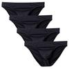 Whaninti Set of Seamless Bikini Briefs with 3D Seamless Solid and Inner Shorts Men's 4-Piece Low-Rise Texture, Lightweight, No-Seam Front, Color,