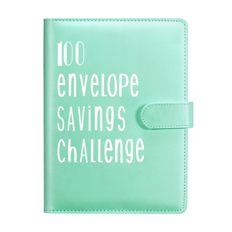 Cross-Border Exclusive Savings Challenge Loose-Leaf Notebook with 1-100 Cash Envelope Card Film
