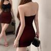 Dark Style Mesh Halter Neck Dress with 3D Floral Design