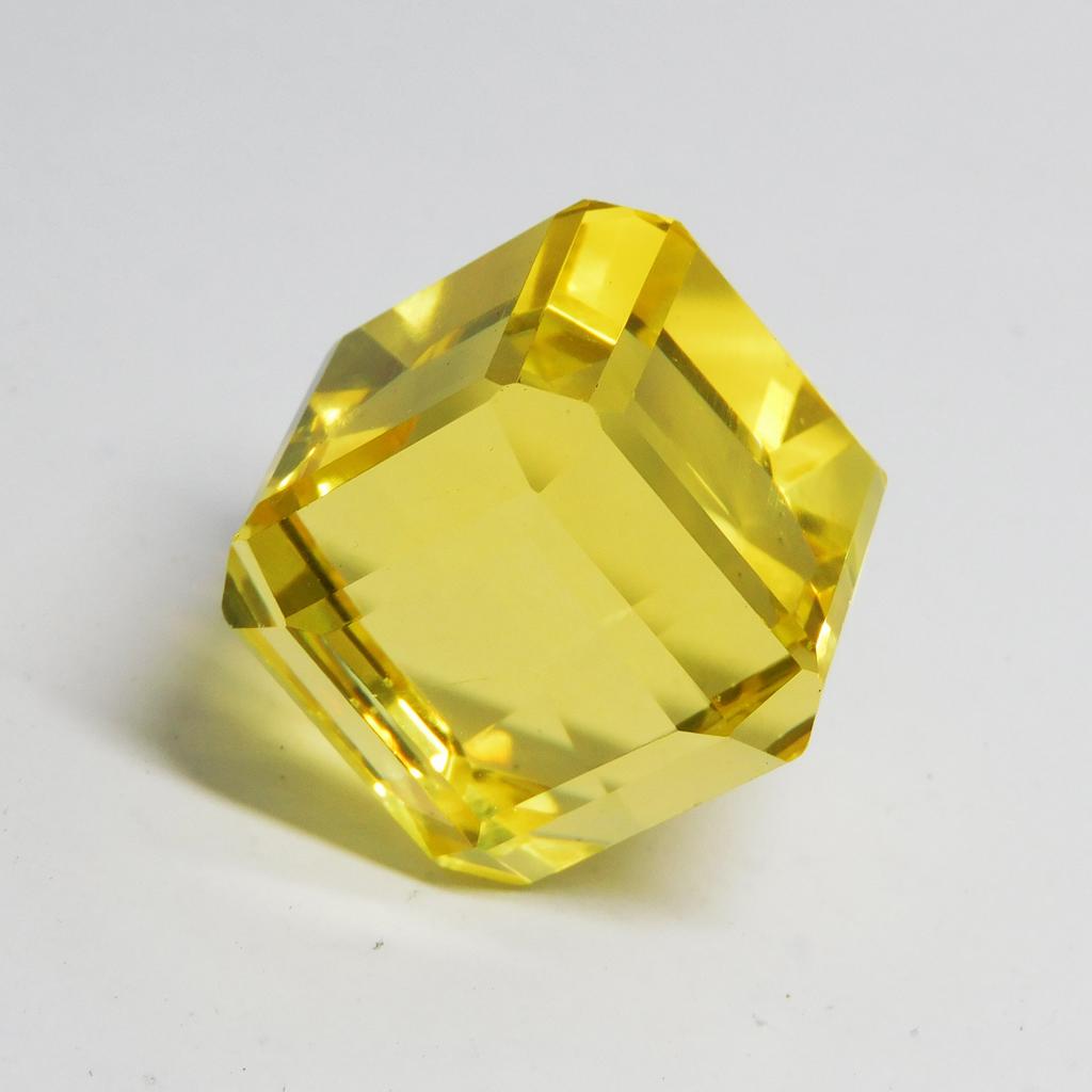 Natural Topaz Yellow Cube Cut CERTIFIED 148.40 Ct Loose Gemstone Huge Size