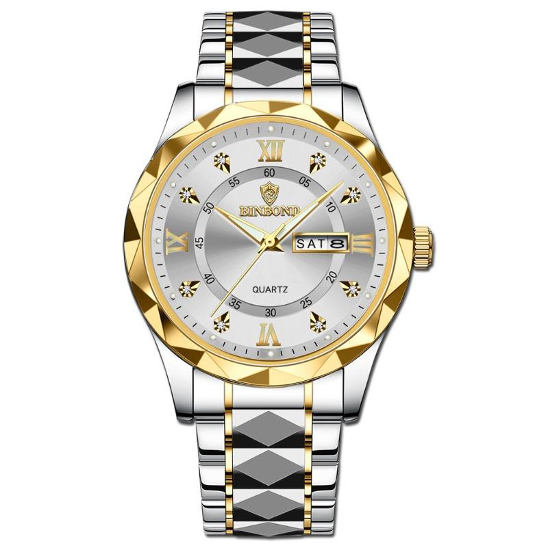 Binbang BINBOND men's watch luminous waterproof business quartz watch