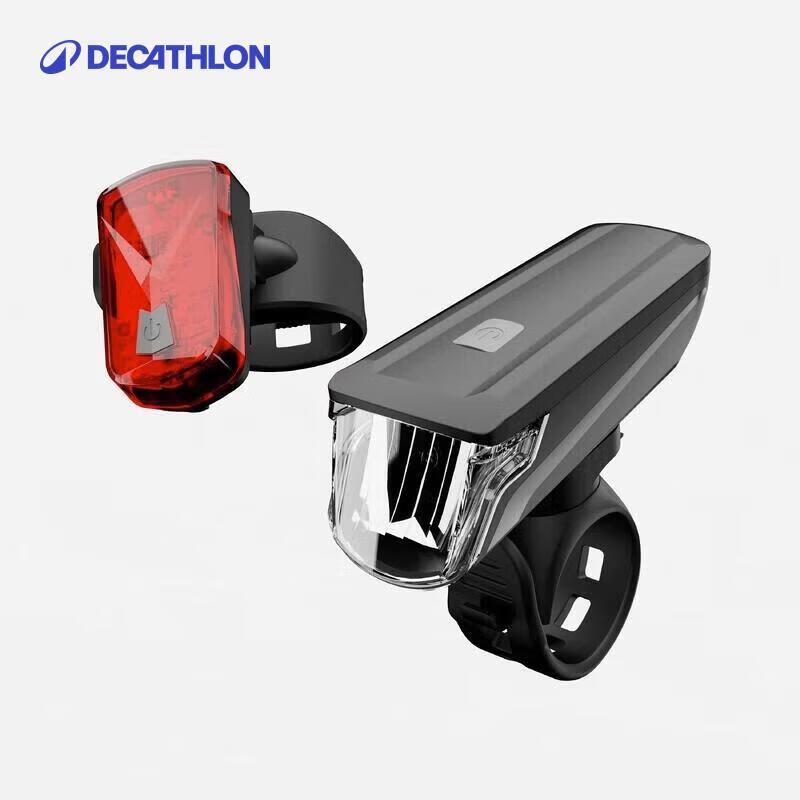 Decathlon USB Rechargeable Front & Rear LED Bike Light Set