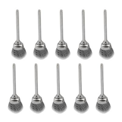 sourcingmap/® Steel Wire Wheel Brush Polishing Rotary Tool 25mm Dia 10pcs