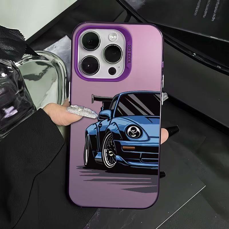 The New Animation Sports Car Is Suitable for Iphone17 Mobile Phone Case Apple 15promax/1413pro16 Europe and America
