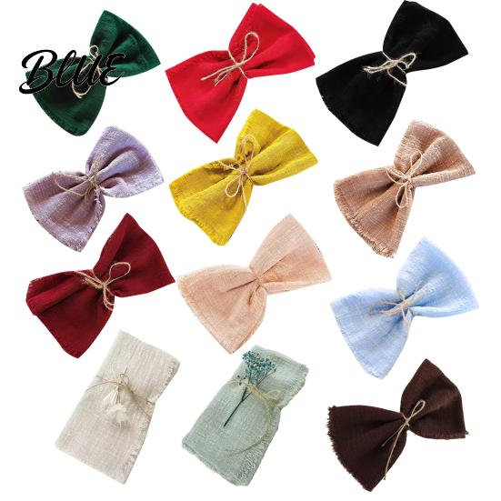 Cotton Fabric Napkins Rustic for Solid Color with Fringe Bohemian Napkin Wedding Cloth Dining Table