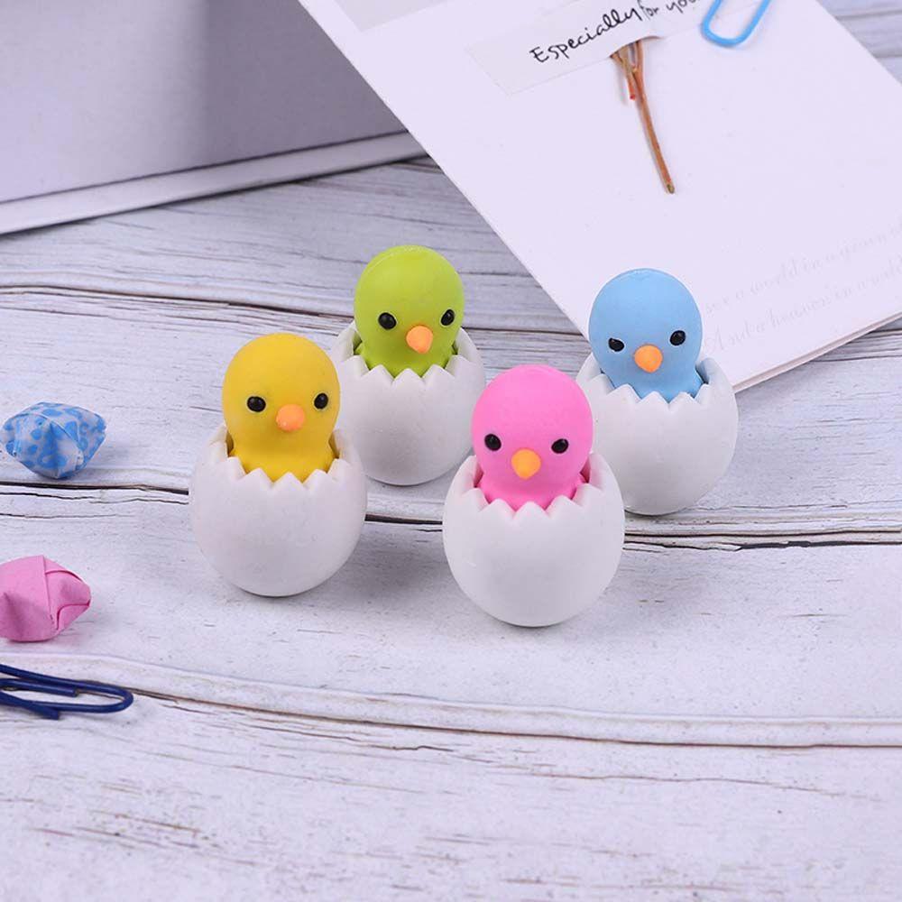 Supplies Cartoon Correction Tool Chicken Baby Eraser Stationery Chicken Egg Erasers Eggshell Eraser