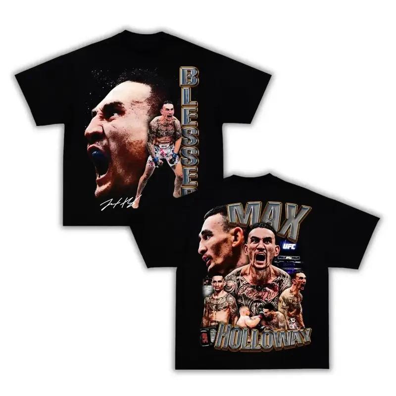 COMBATWEAR Blessed Max Holloway T-Shirt , Unisex Boxing Shirt, Graphic Tees S
