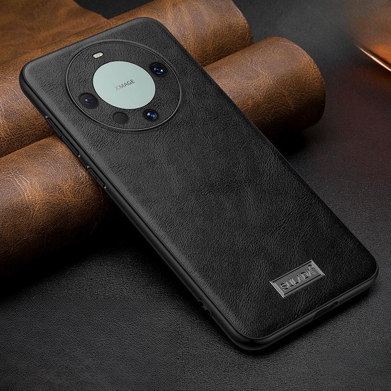 Suitable for Huawei Mate60pro Mobile Phone Case Light Luxury Huawei Full-inclusive Anti-fall 50 Business M40 Men 30 Women's Leather Case