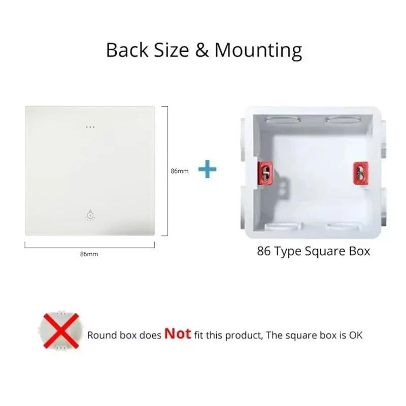 Ultra Thin Glass Wall Switch EU UK Standard 16a Socket Large Panel Wall Light Square Switch Socket 86mm Home Hotel Decoration 3