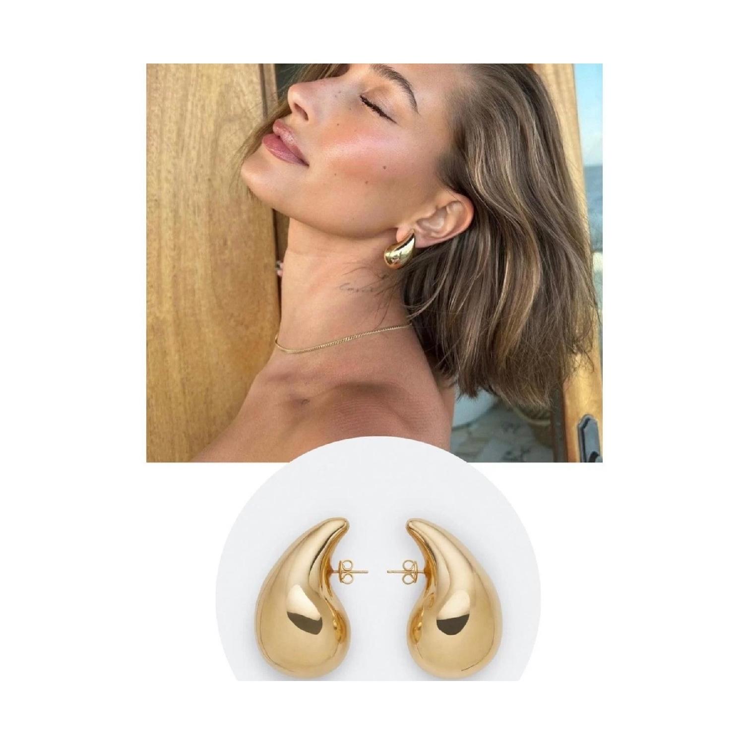 

Женские золотые серьги Bottega Teardrop Mode