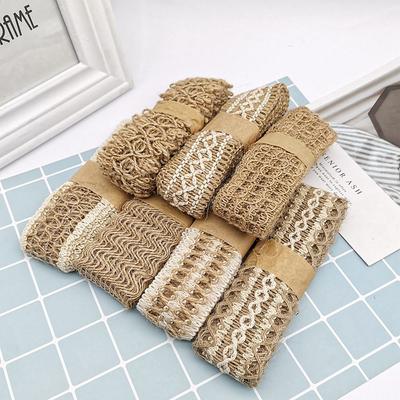3.5-5cm DIY Scrapbook Woven Home Ornament Gift Box Decor Gift Wrapping Wedding Party Supplies Jute Ribbon Burlap Roll Hemp Rope