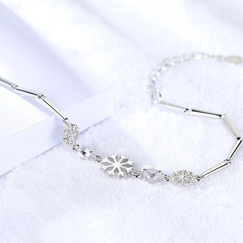 Bracelet Blue Cz Brass Fashion Elegant Jewelry Gifts Wedding Birthday Christmas Women Gifts Bracelet белый