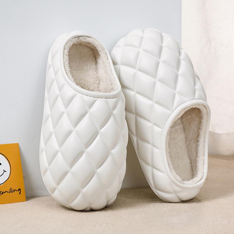 Fashion Men's Shoes Slippers For Home Cute Pineapple Big Round Toe Bathroom Water Proof Lightweight Platform Warm Plush Mens Slipper