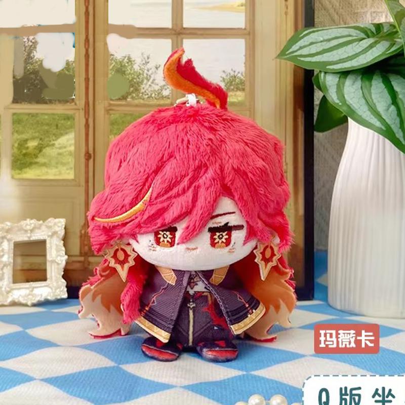 10cm Game Impact Plush Varka Durin Flins Sandrone Columbina Lauma Nefer Skirk Cute Cartoon Dolls Bag Pendant Keychain Gift