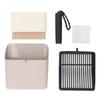Cat Litter Scoop Kit with Holder Stand and Cleaning Brush Stainless Steel Poop Shovel Efficient Litter Sifting Shovel