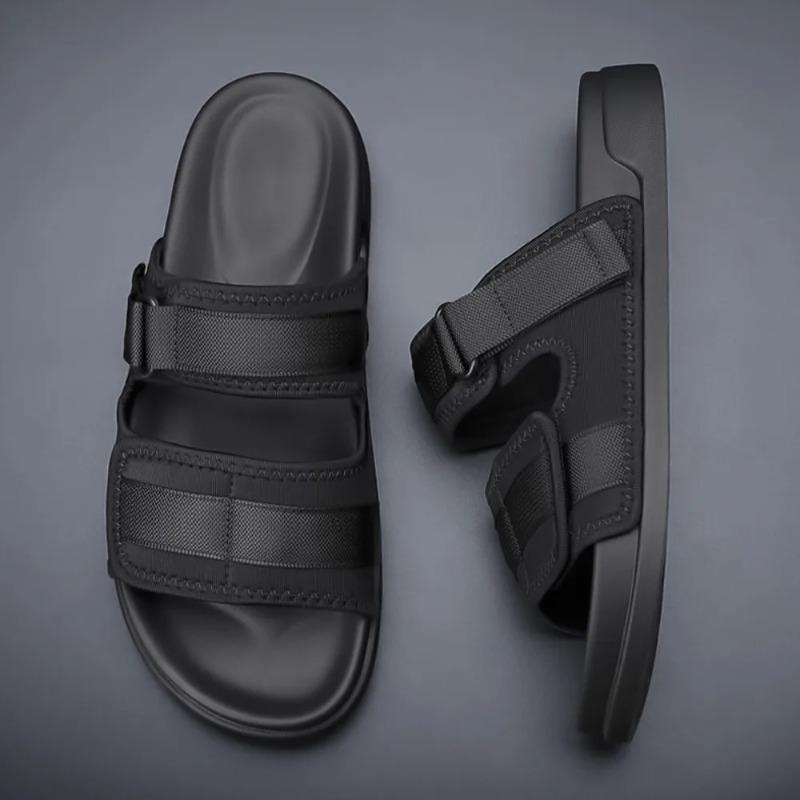 Men's Slippers Summer Trendy Fashion Versatile Drag Wear Soft Soled Beach Shoes Summer Men Sandals