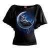 Spiral Direct Womens/Ladies Velvet Moon Boat Neck T-Shirt