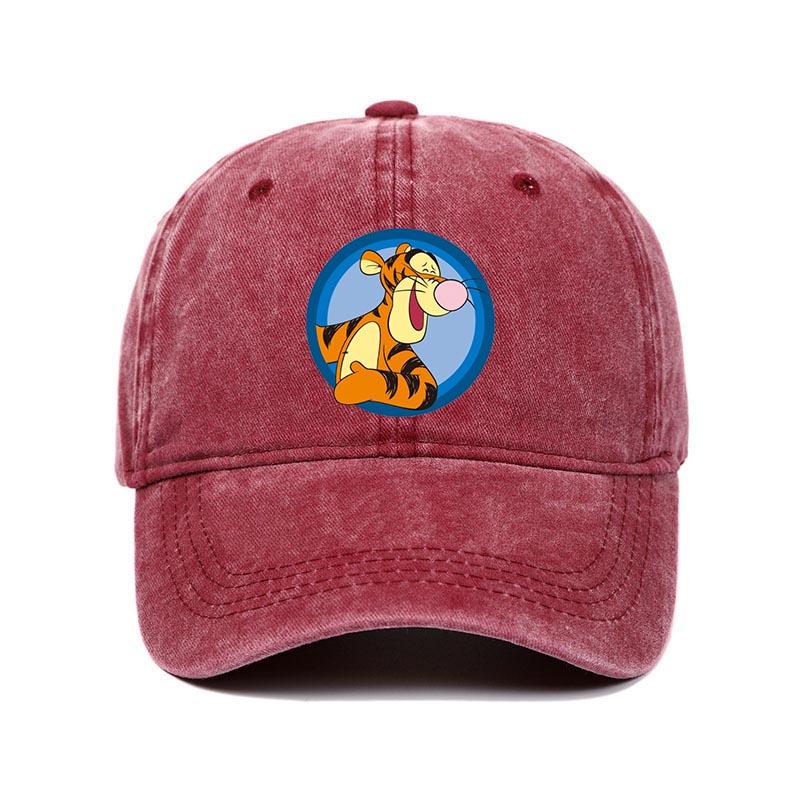 Fashion Cartoon Print Baseball Cap for Men Women Casual Hip-hop Hat Retro Washed Adjustable Dad Hat Outdoor Trucker Sun Hat