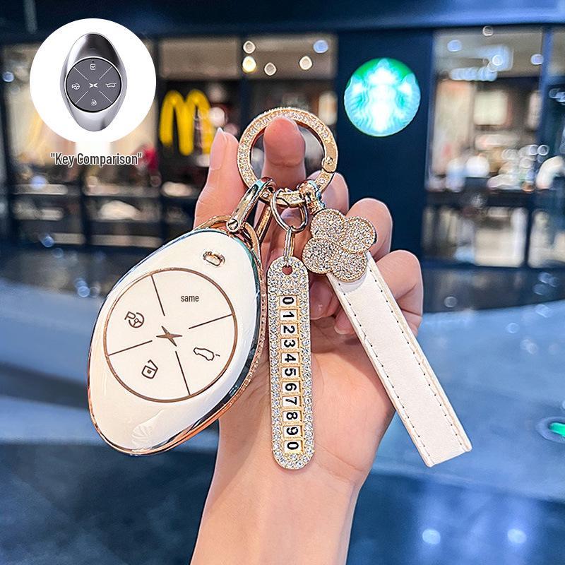 Premium Key Cover & Keychain for Xiaopeng P7, G6, New P7i, P5, G3, G3i, G9 Models