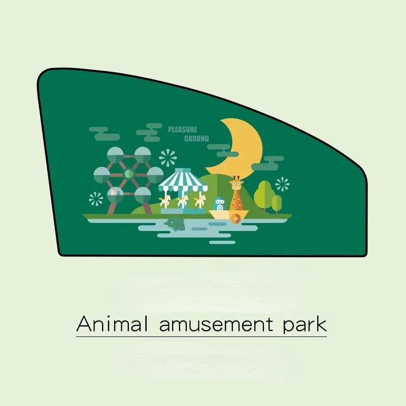 Magnetic Curtain In The Car Window Sunshade Cover Cartoon Universal Side Window Sunshade UV Protection for Kid Baby Children