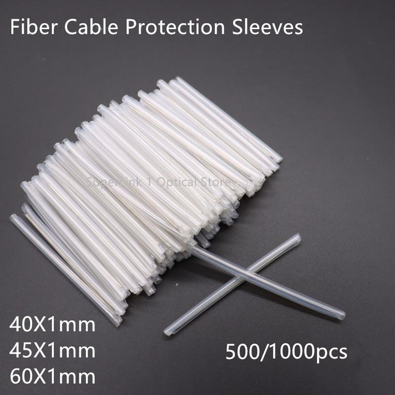 500/1000pcs Fiber heat shrink splice protector 40/45/ 60mm 1.0mm Cable Protection Sleeves diameter FTTH Fiber Optic Tool Tube