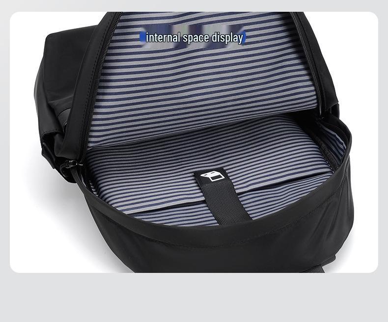 Men's Large Capacity Polyester Backpack for Junior High Students – Trendy, Casual, and Perfect for Travel or Computers