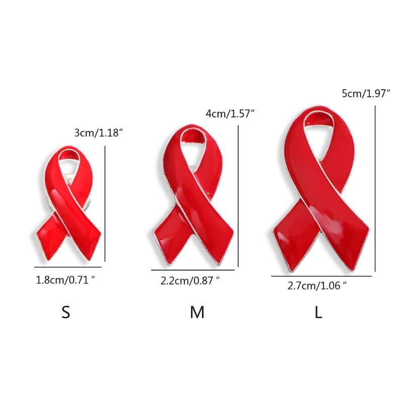 Czerwona Wstążka Broszka Emaliowane Przypinki Biżuteria Świadomość HIV AIDS Nadzieja Przypinka do Klapy Guziki Odznaki Biżuteria Akcesoria Odzieżowe