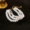 Baroque Four-row Imitation Pearl Choker Necklace French Retro Niche High-end Necklace
