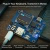 Ham Radio CW Practice Transmit Keyboard Morse Code Electronic Keyer Adjustable WPM Built-in Buzzer for Radio Communication Train