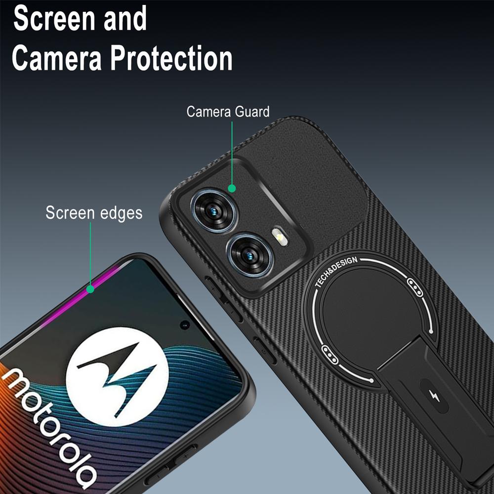 Para Motorola Moto Edge 50 Fusion 5G Capa Luxuosa Armor Magsafe para Carregamento Sem Fio Para Edge50 Fusion Capa com Suporte Magnético