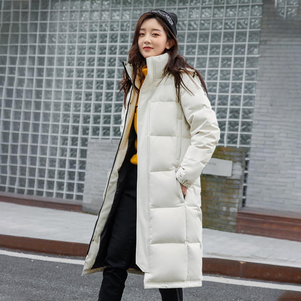 New Chinese long knee couple down jacket thickened fashion trend