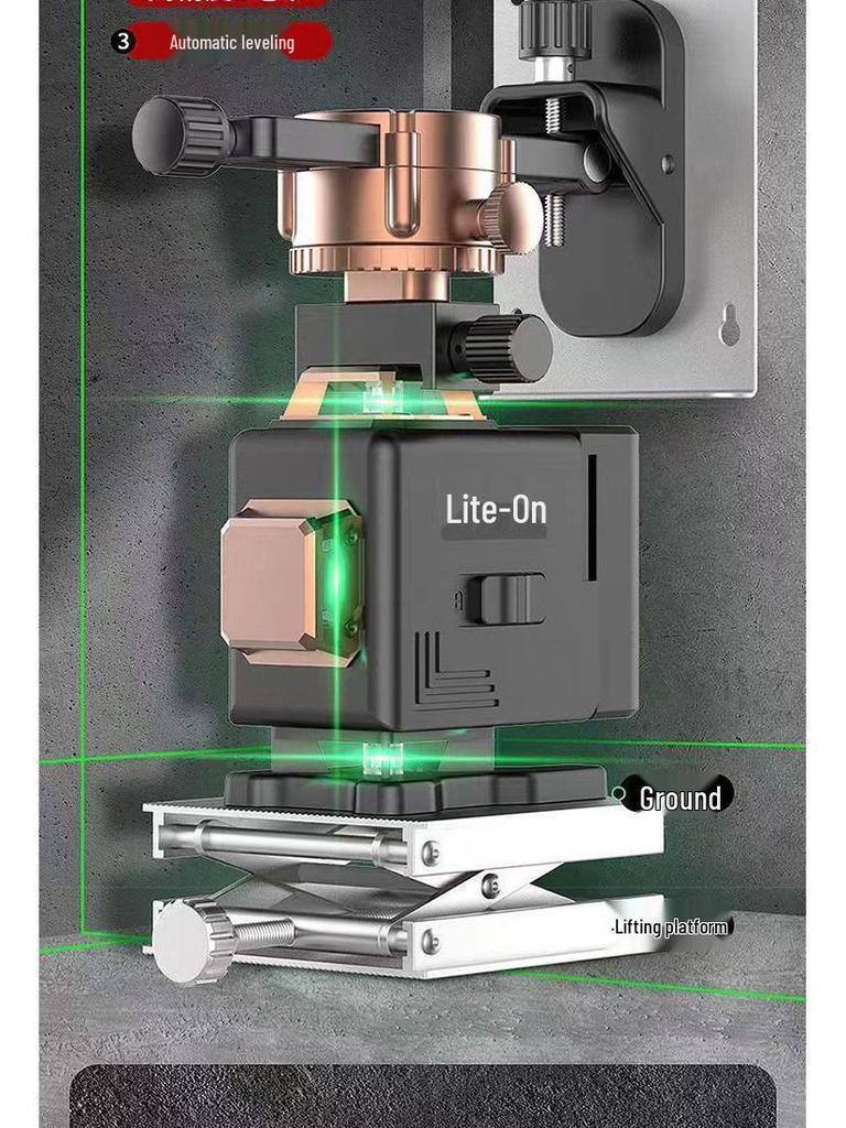 High Precision 16-Line Green & Blue Light Laser Level with Infrared Wall Sticker