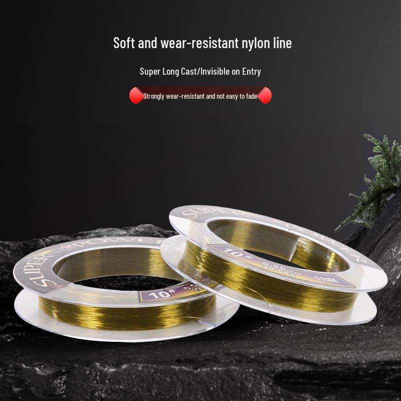 100m Abrasion-Resistant Leader Line: Super-Soft, Transparent High-Grade Nylon for Large Fish