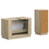 2 Piece Bathroom Cabinet Set HOORN Sonoma Oak