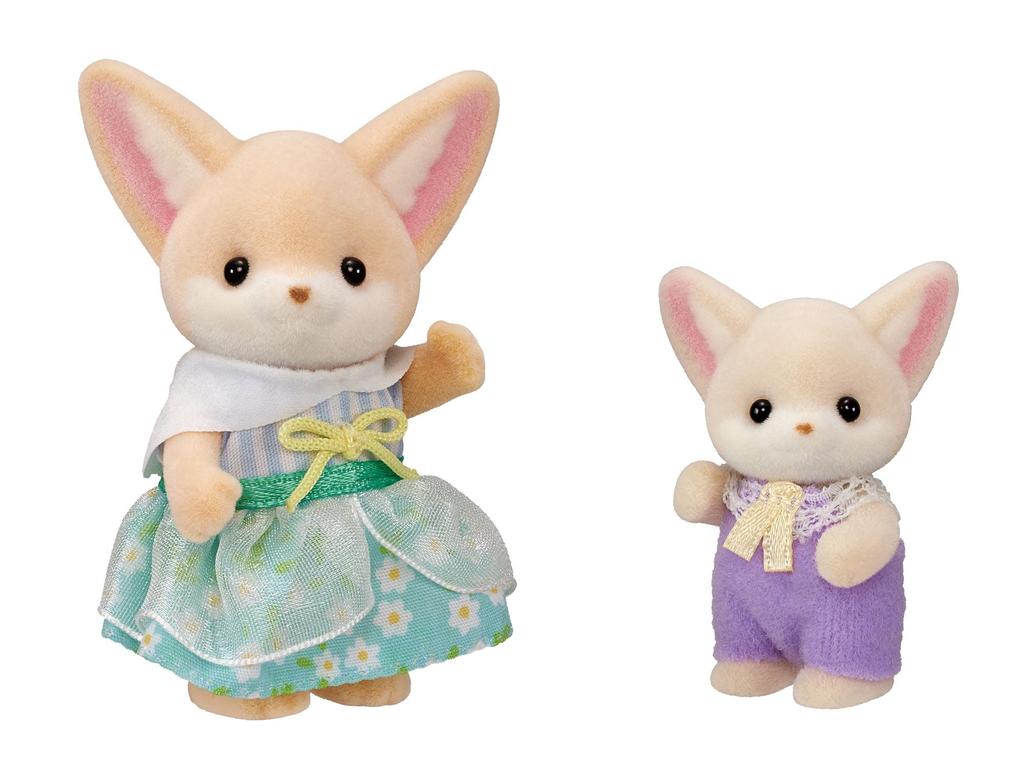 Sylvanian Families Doll and Furniture Set Picnic Fennec ST Mark Ages 3 and Toy Sylvanian Epoch "Friendly - Fox" DF-24 Certified, Up, Dollhouse,