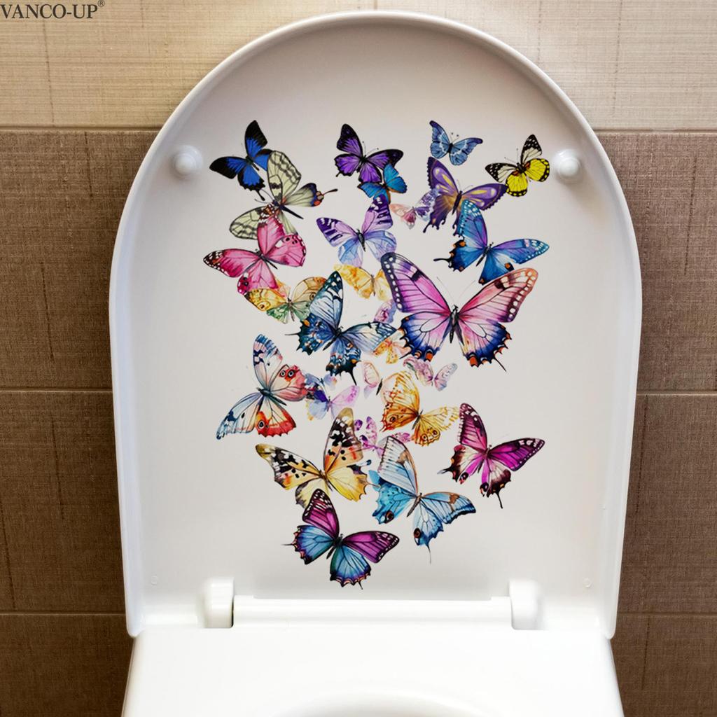 Colorful Simple Butterfly Creative Wall Stickers, Self-Adhesive Decor for Bedroom Living Room Background Decoration