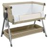 VidaXL Baby Bed with Mattress, Co-sleeping Crib with Adjustable Height, Child Bed, Guest Bed for Bedroom, 10291