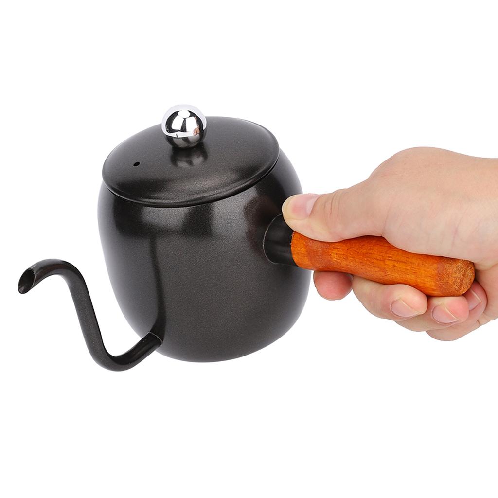 Hushålls Kaffepanna i Rostfritt Stål Kaffedroppande Vattenkokare Tekanna Pipad Vattenkokare 500ml