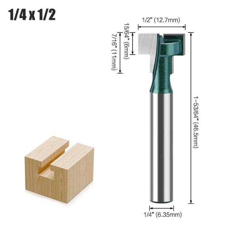 

6 мм хвостовик 1/4 дюйма фреза для фрезерования замков дверей деревообрабатывающая фреза для дерева торцевая фреза твердосплавная фреза концевая фреза 1/4*1/2 зелёный