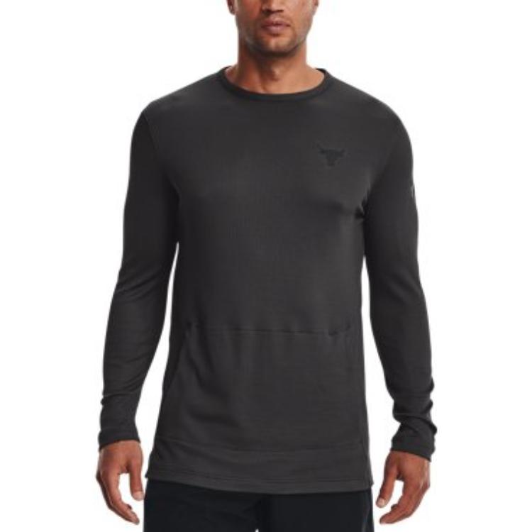 Under Armour T-shirt Sportiva da Allenamento a Maniche Lunghe Girocollo Tinta Unita Slim Fit Uomo top Grigio 1367095-010