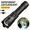 Xiaomi 10000LM High Power LED Flashlight Long-range USB C Rechargeable Flashlight Power Display Zoom Lantern For Outdoor Camping Torch