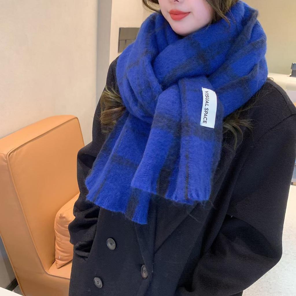 Schal Winter Damen Neu Japanisch Klassisch Schal Verdickt Warm und Kältebeständig Student Vielseitig Schal Doppeltverwendung Trendig