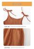 Trendiges Europäisches & Amerikanisches Sommer-Mädchen-Träger-Strandkleid zum Binden mit Taschen