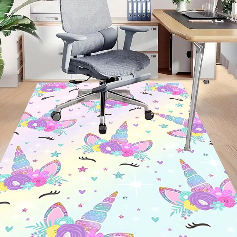 1PC Unicorn Flowers Extra Large Non-Slip Floor carpet, Office, family, bedroom, Studio - Large Area RugJ0322