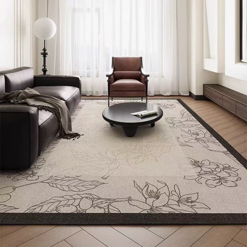 Light Luxury High-End Carpet Living Room Sofa Anti-Slip Waterproof Floor Mat Bedroom Anti-Stain Foot Mat Home Decoration